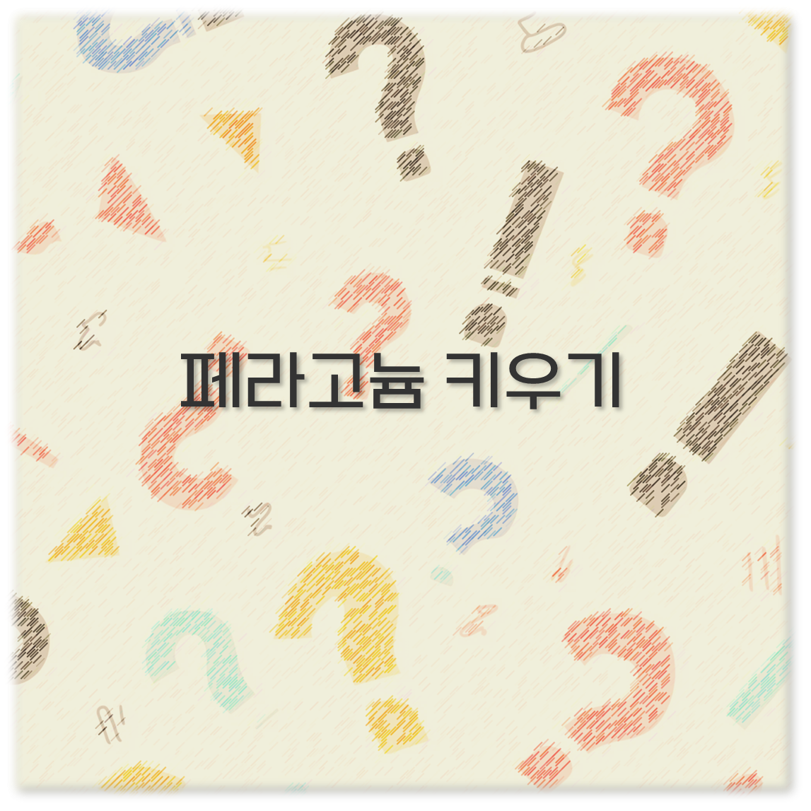 페라고늄 키우기