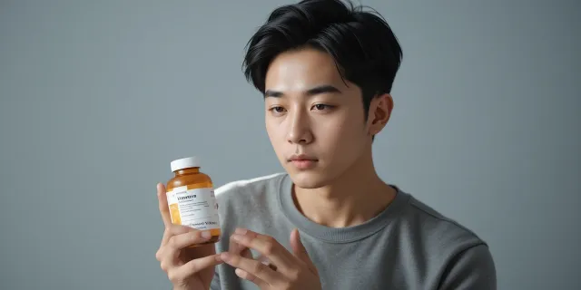 비타민 c 과다복용을 피하기 위한 라벨 확인과 적정 복용량 안내 장면