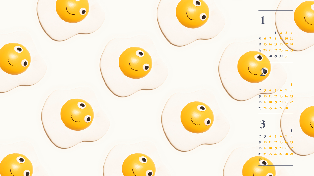 06 계란후라이 B - 2025년2월 노트북배경화면