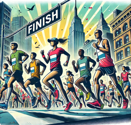마라톤 일러스트