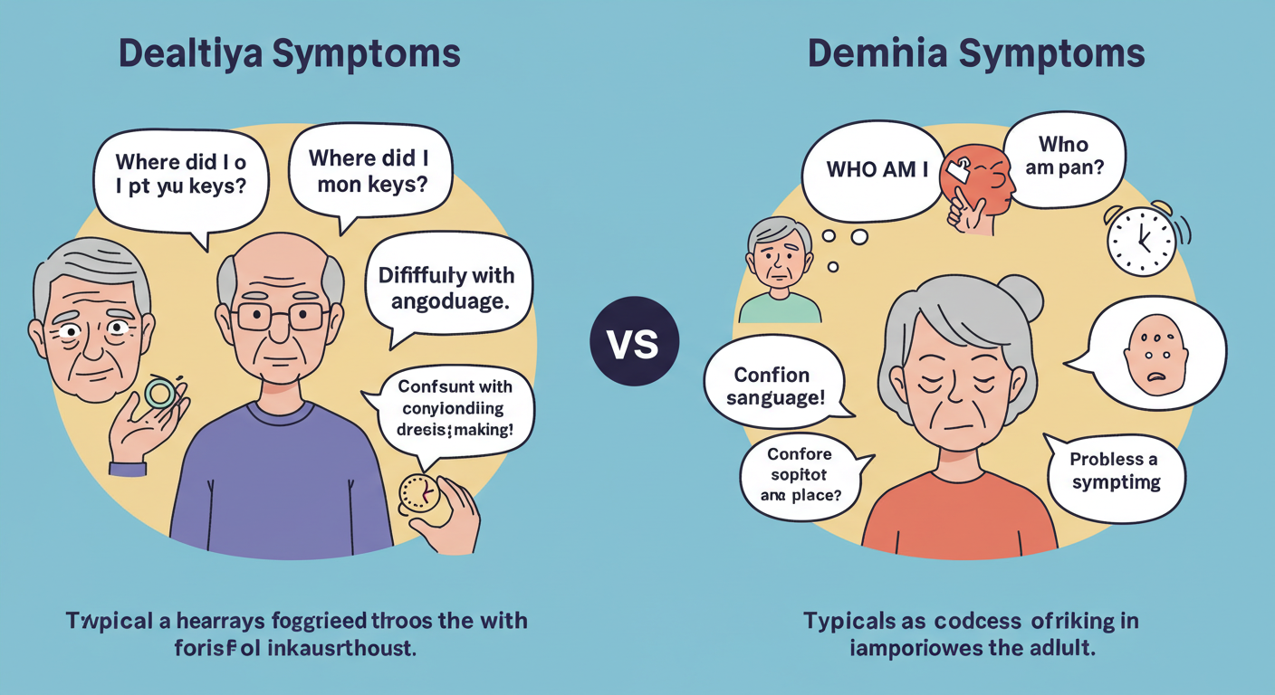 노인 치매 증상, 단순 건망증