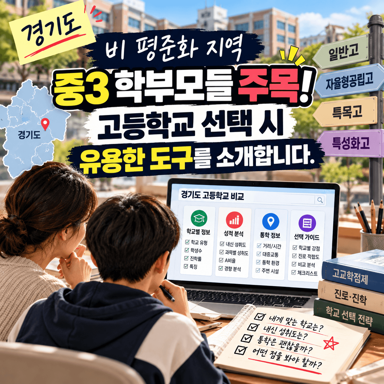 경기도 비평준화 고교선택 가이드 썸네일 이미지