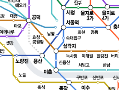 서울 지하철 노선도 크게보기