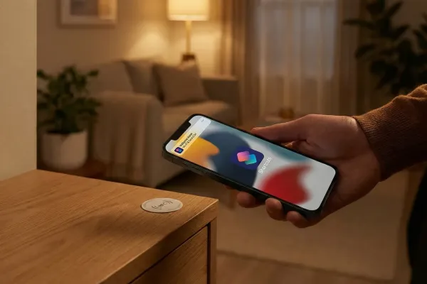 '웰컴 홈' 자동화가 실행되는 모습