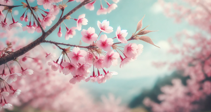 화사한 벚꽃 이미지