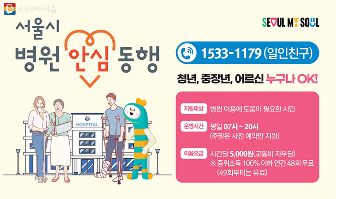병원 안심동행 신청 방법