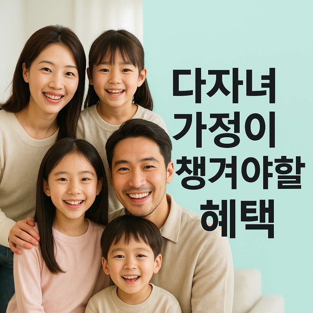 다자녀 가정이 꼭 챙겨야 할 국가 혜택 5가지