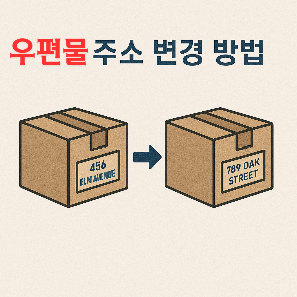 우편물 주소변경 방법