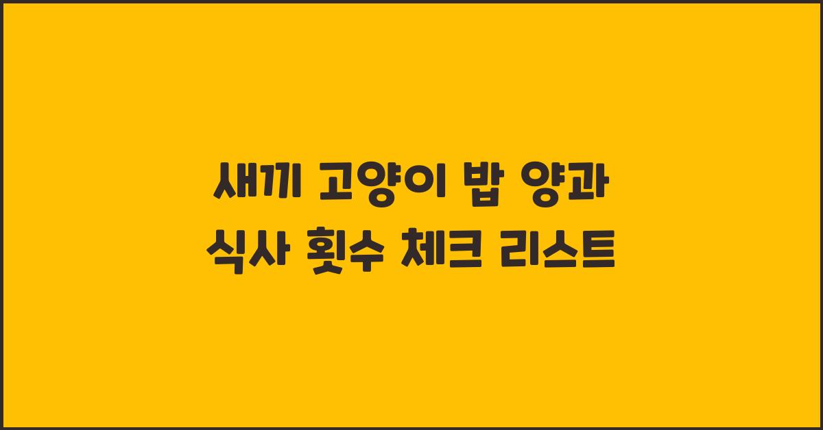 새끼 고양이 밥