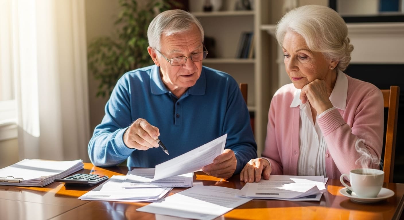 은행 창구에서 상담받는 장면
