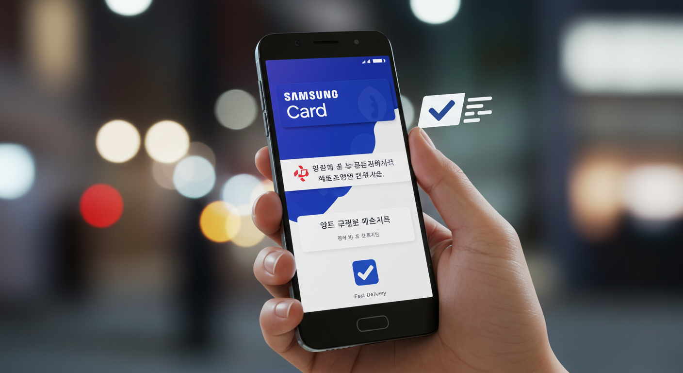 삼성카드 앱을 통한 서울 민생회복 소비쿠폰 간편 신청 화면