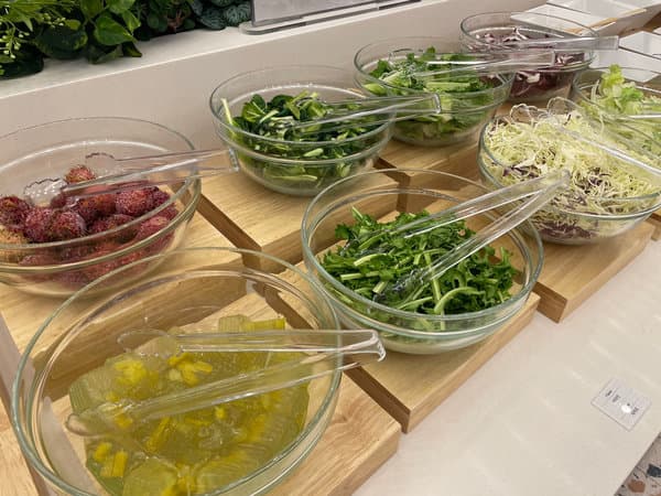 동탄 샤브올데이 목동점 샐러드바 - 싱싱한 채소, 과일, 젤리