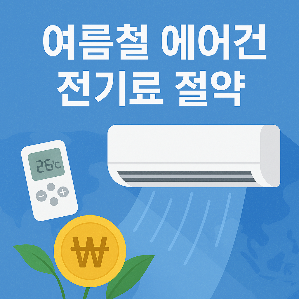 여름철 에어컨 전기료 절약 관련 이미지