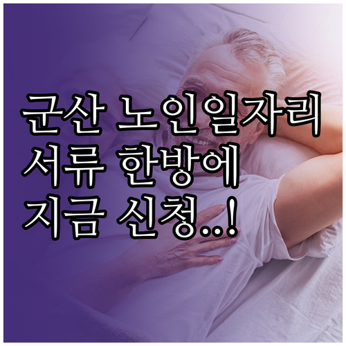 군산 노인일자리 시니어클럽 사업단 소..