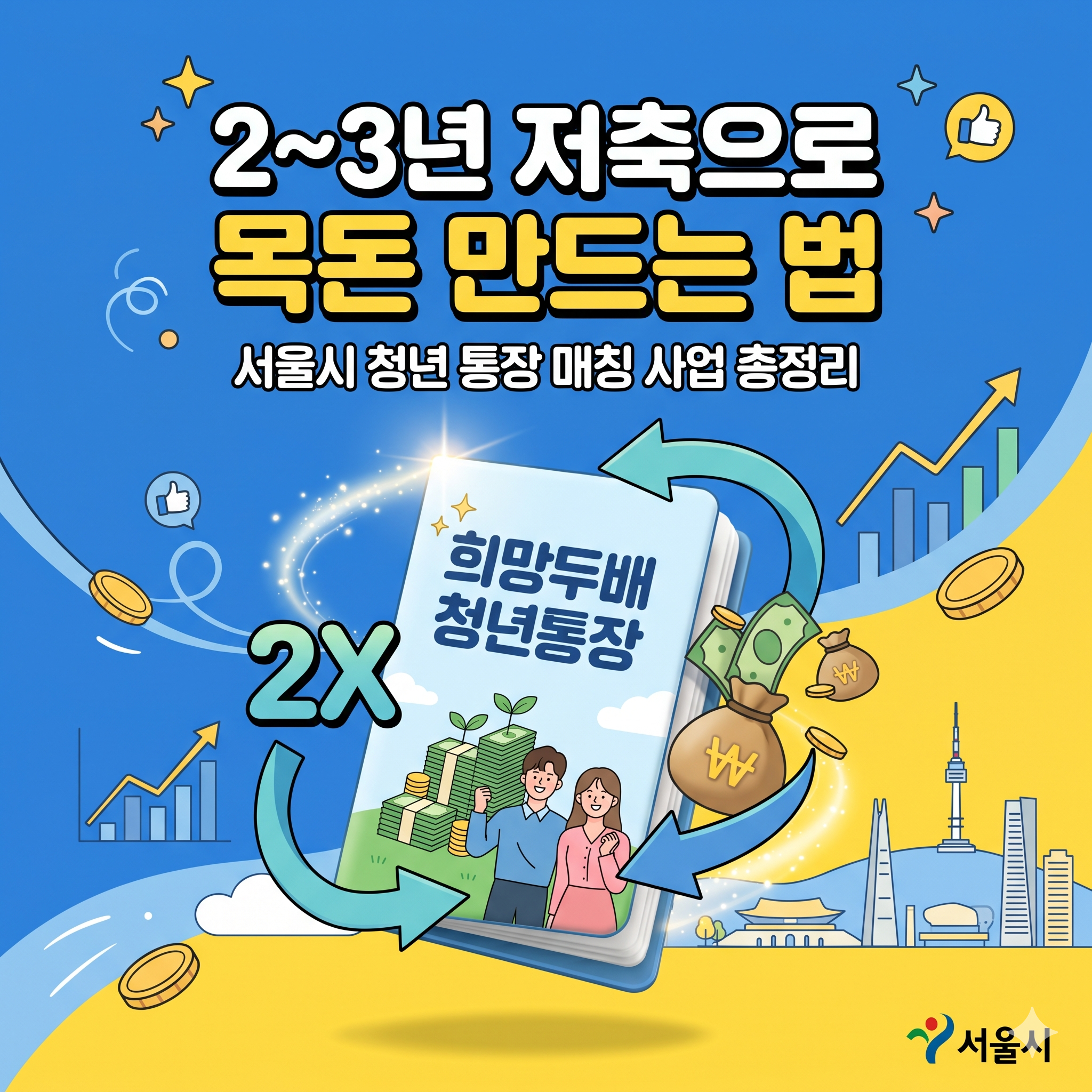 서울시 희망두배 청년통장 신청기간 자격 조건 서류 총정리 (꿈나래통장 포함)