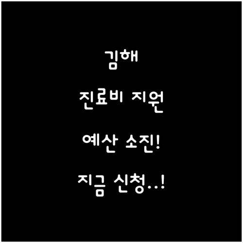 예산 소진 전 신청해야 할 김해시 반..