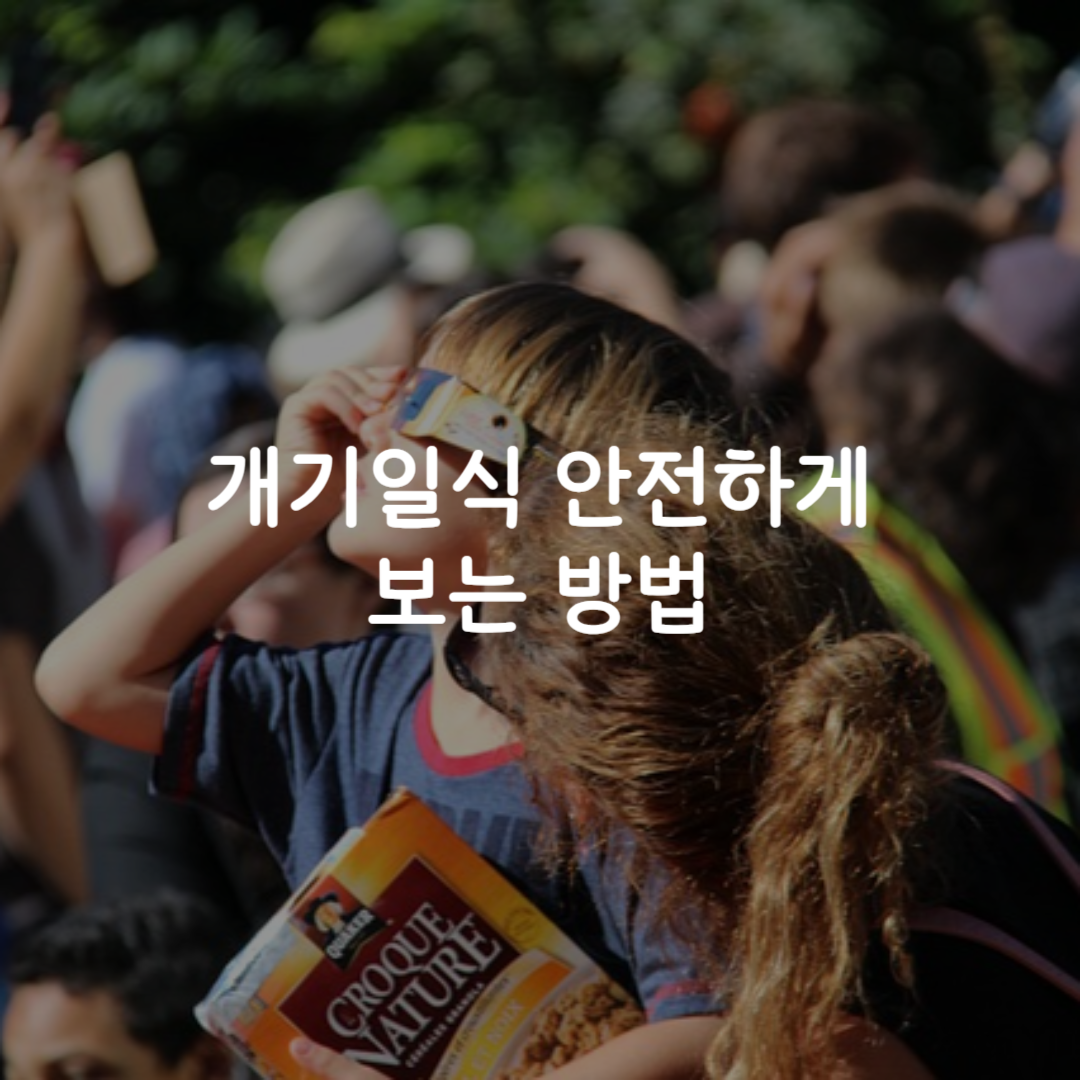태양 개기일식 안전하게 보는 방법