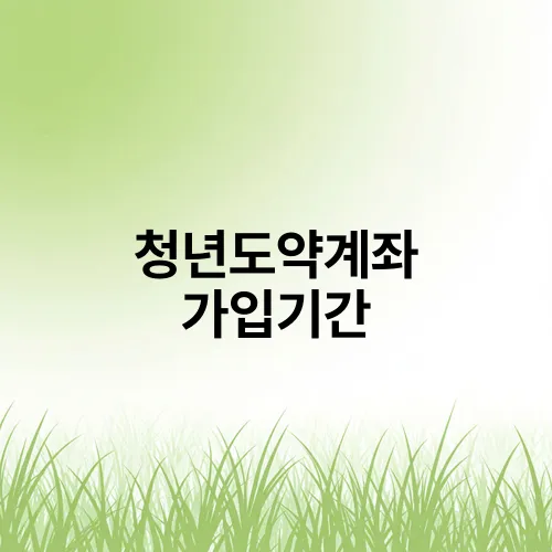 청년도약계좌 가입기간