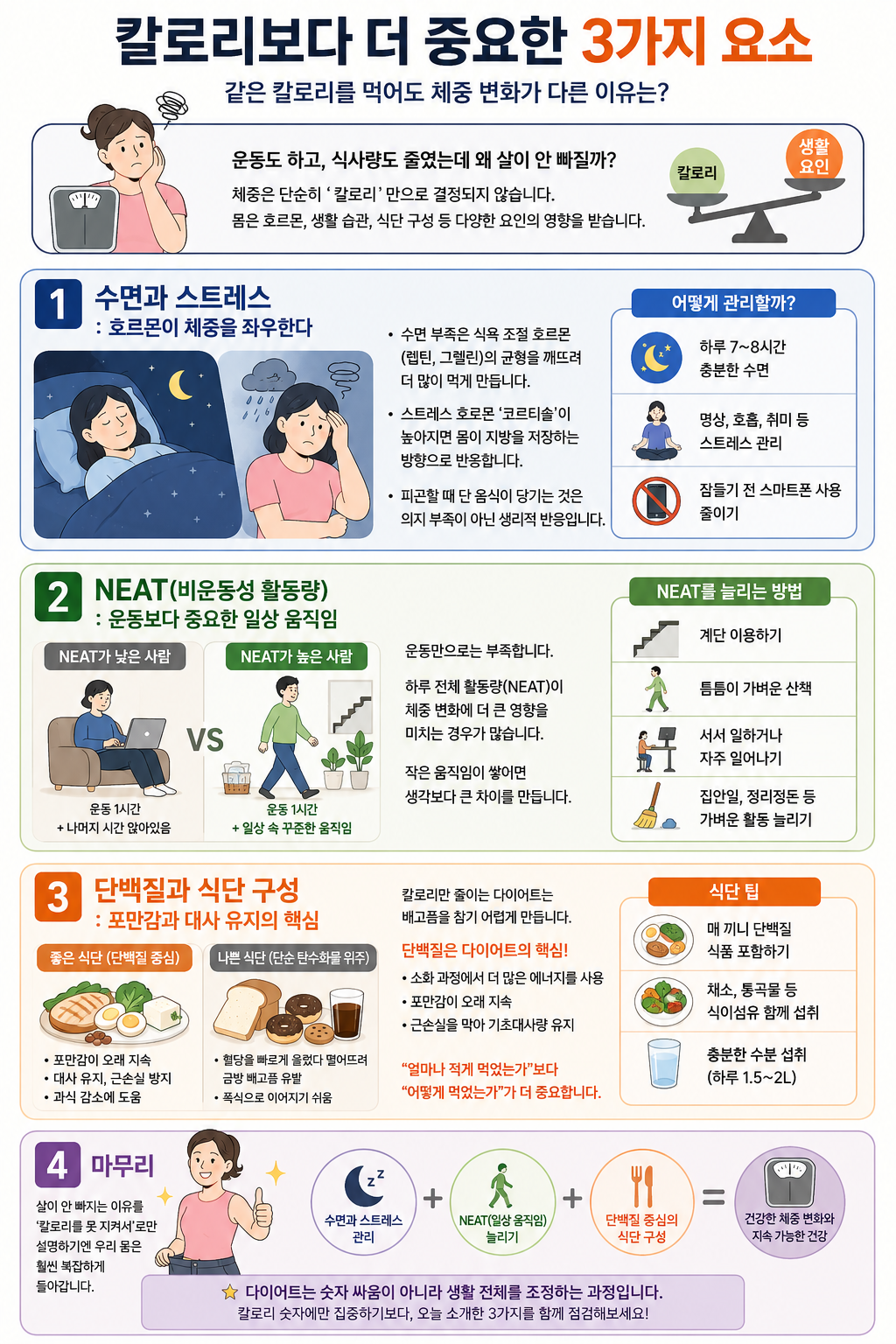 칼로리보다 더 중요한 3가지 요소