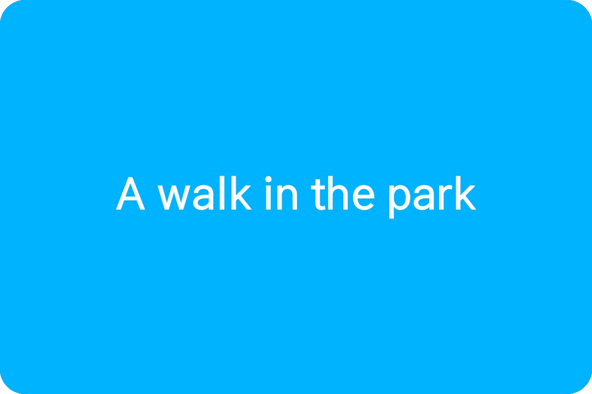 A walk in the park