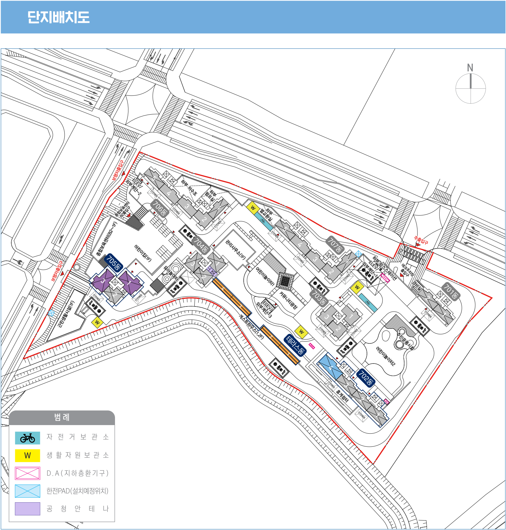 과천지식정보타운 S7블록 10년 공공임대주택 과천 그랑레브 데시앙 아파트 단지배치도