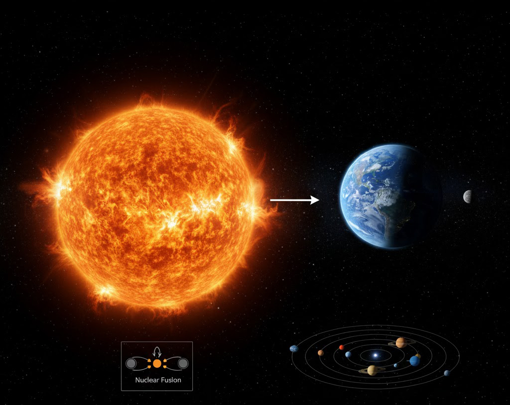 항성과 행성의 특징 비교 과학 인포그래픽