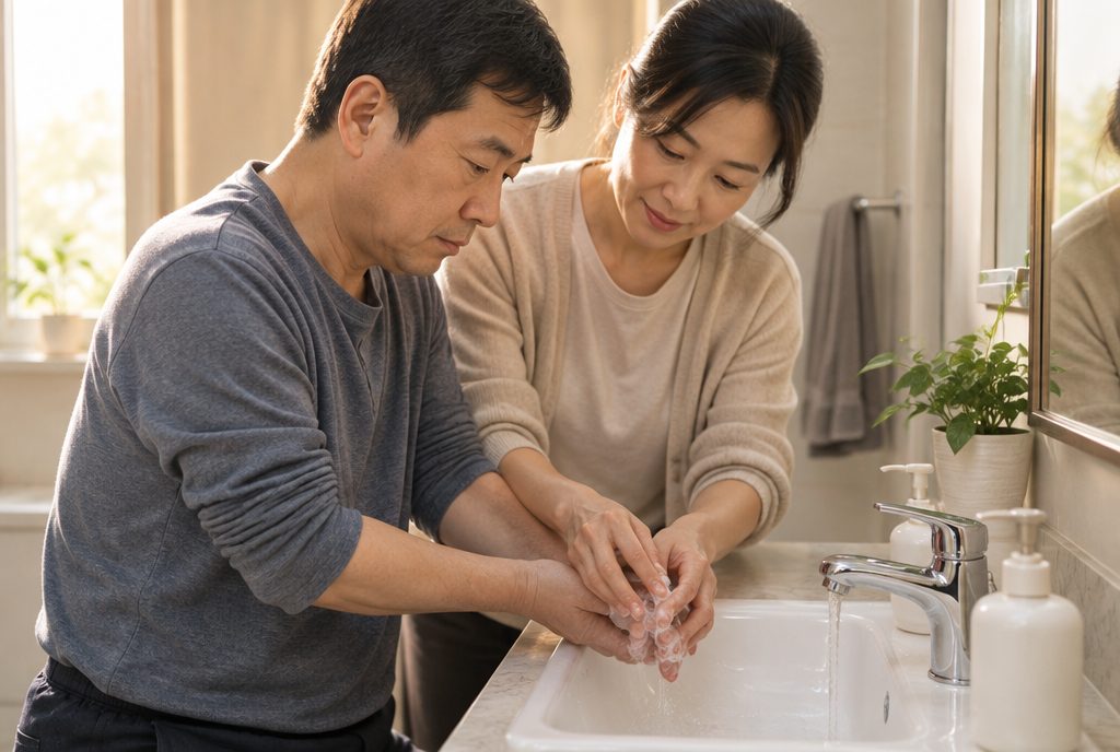 편마비 환자의 겨울 감염 예방을 위한 손 씻기