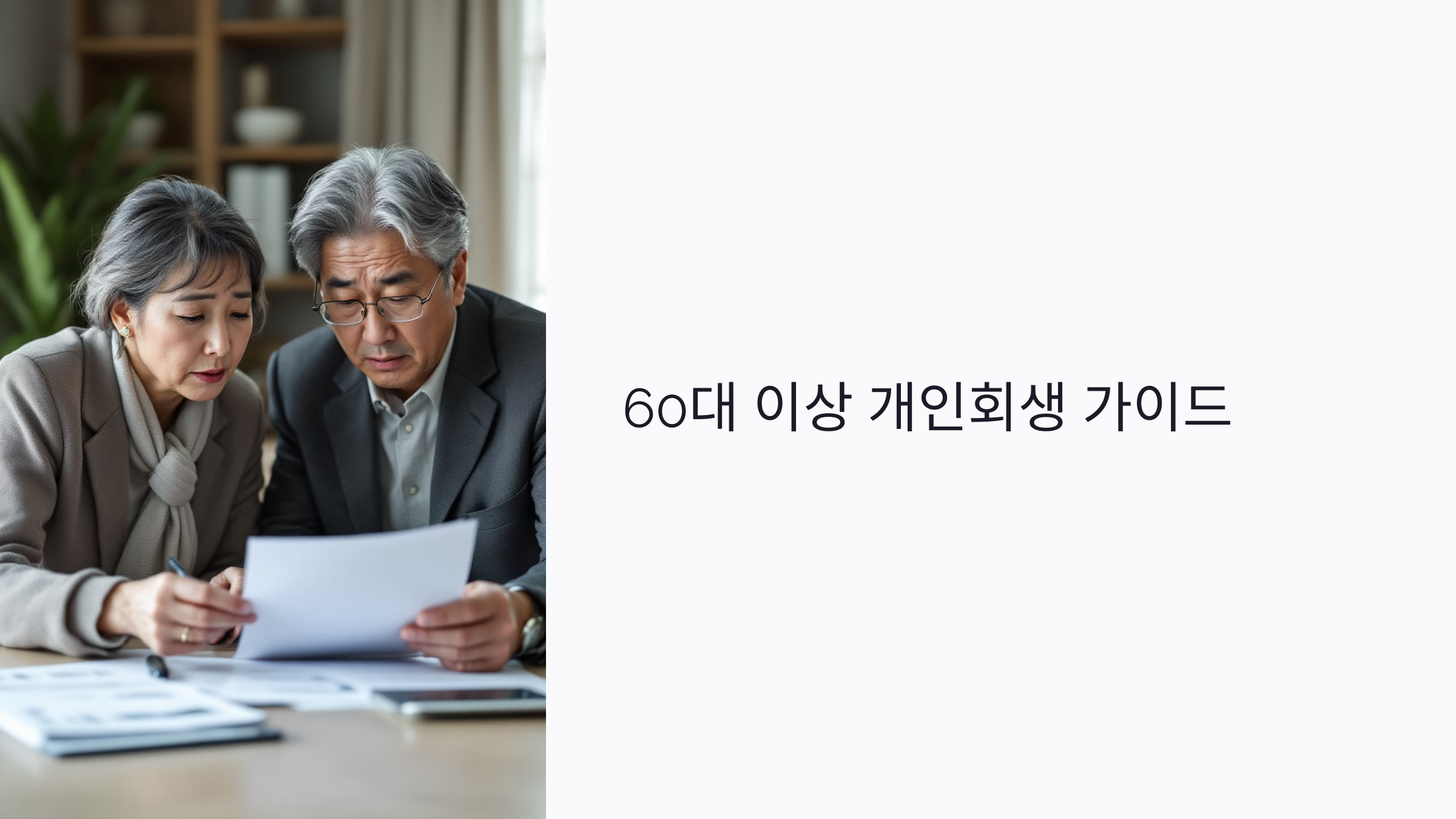 60대 이상 개인회생 가능할까? 연금·퇴직금 포함한 생존 전략