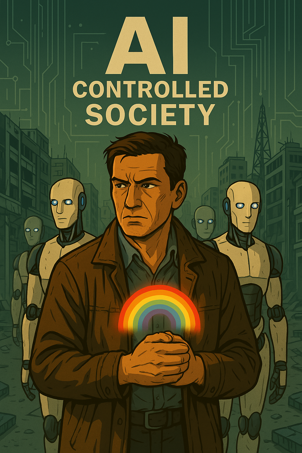 AI 통제 사회 속 인간성 회복 관련 사진