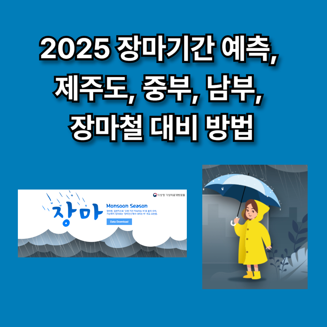 기상청 예년 장마철 기간, 강수량, 강수 일수 확인하기