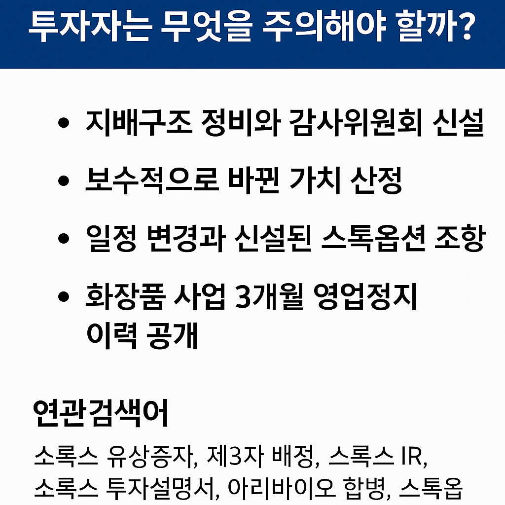 소룩스 유의사항