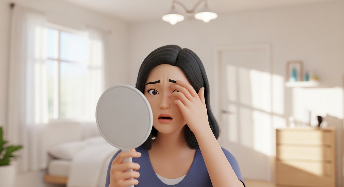 쌍수회복기간, 짝짝이눈