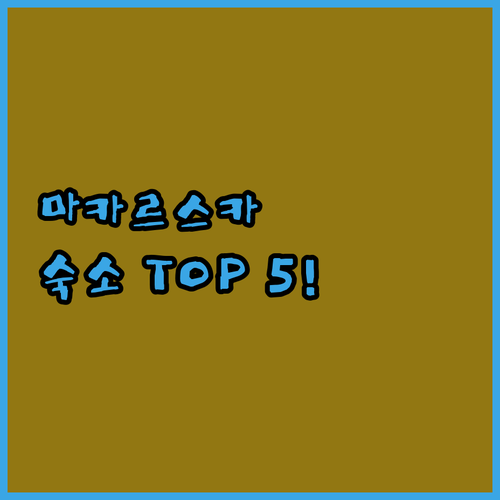 마카르스카 여행 숙소 베스트 5 추천..