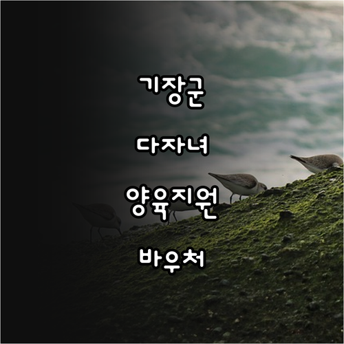 2025년 기장군 다자녀 가정 양육 ..