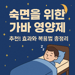 숙면을 위한 가바 영양제