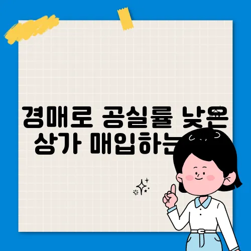 경매로 공실률 낮은 상가 매입하는 법