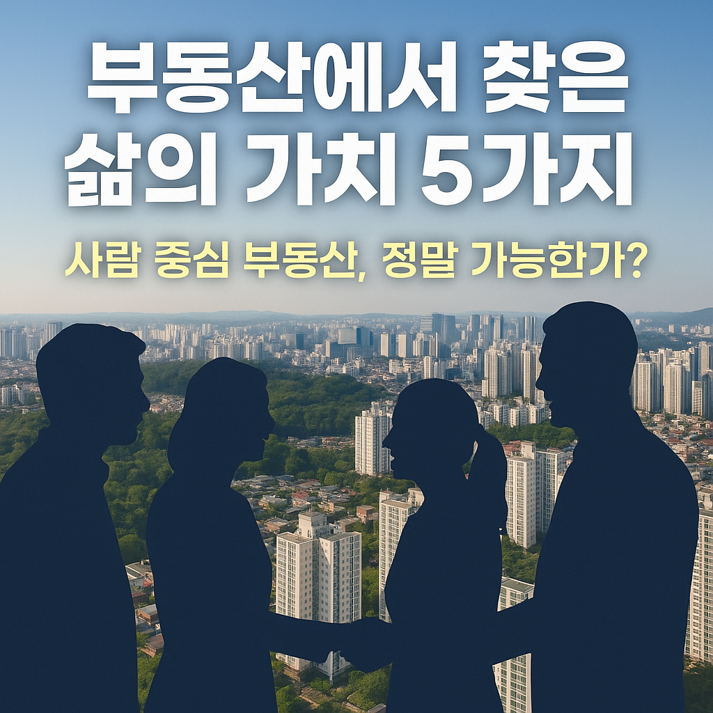 부동산에서 찾은 삶의 가치 5가지