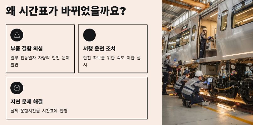 시간표 조정 이유