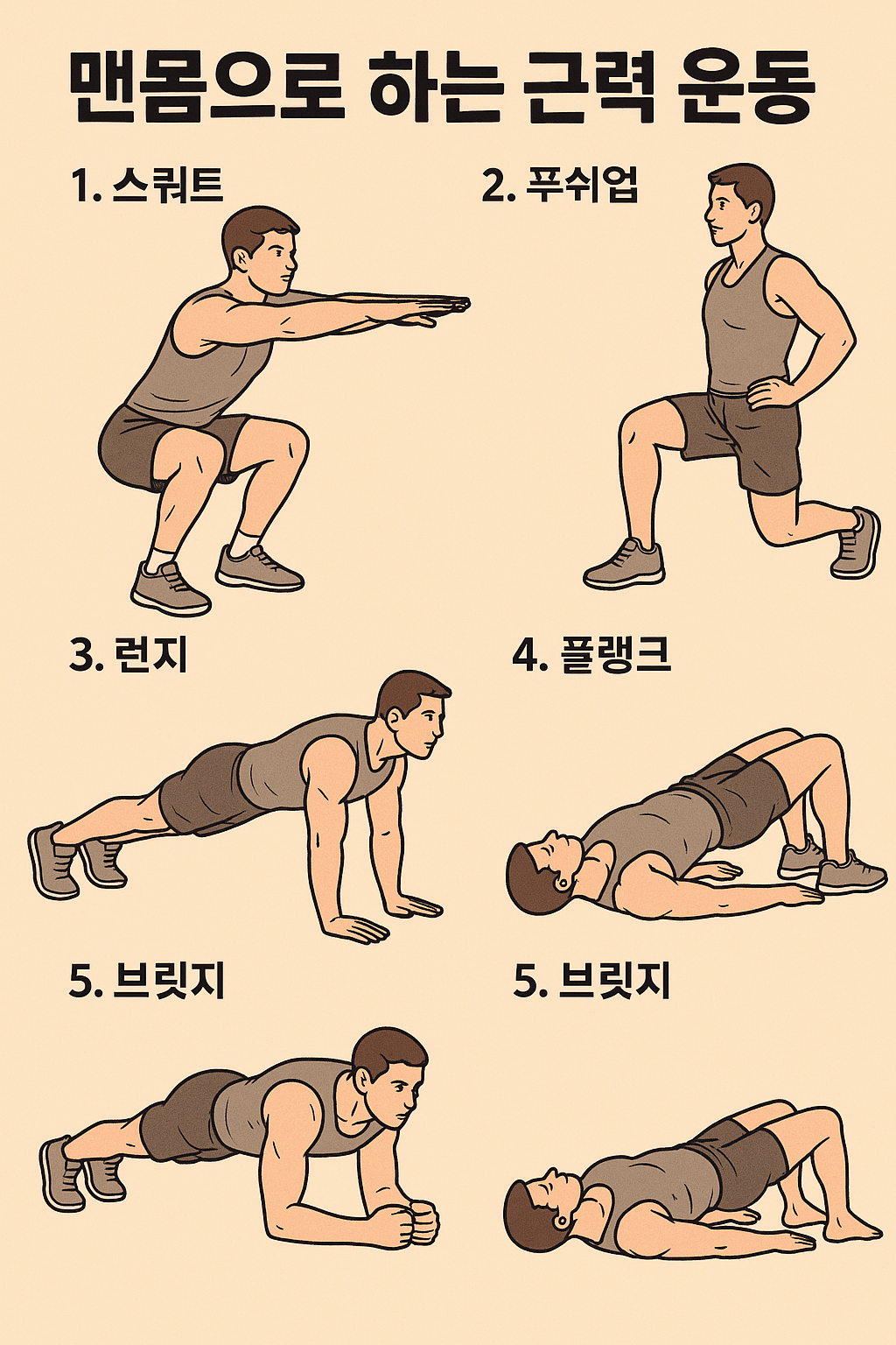 맨몸으로 하는 근력 운동 가이드