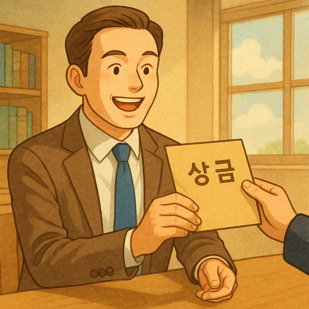 상금이나 보너스를 받는 꿈