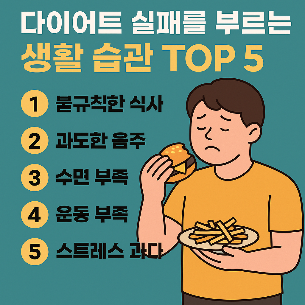 다이어트 실패를 부르는 생활 습관 TOP 5
