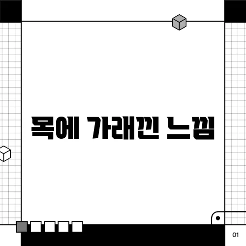 목에 가래낀 느낌