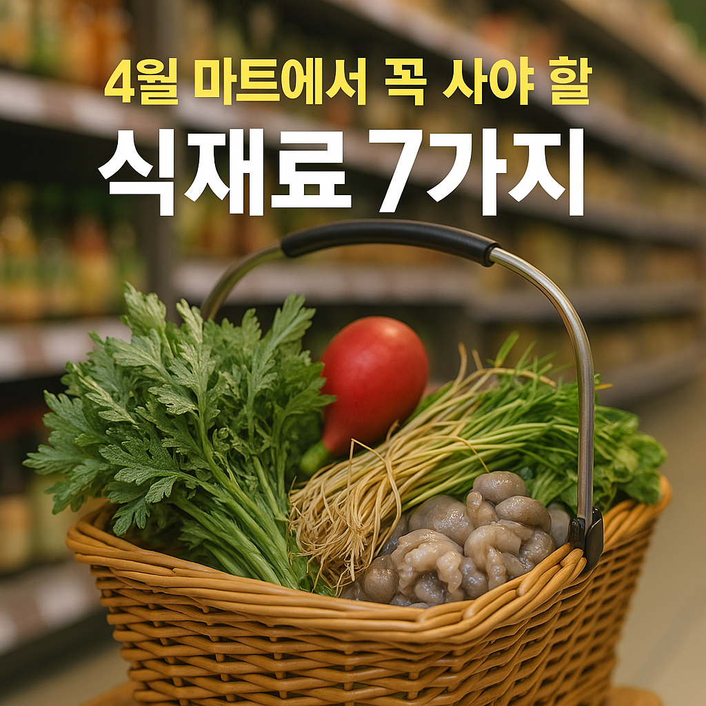 마트에서 꼭 사야 할 4월 제철 식재료 리스트 (2025 최신판)