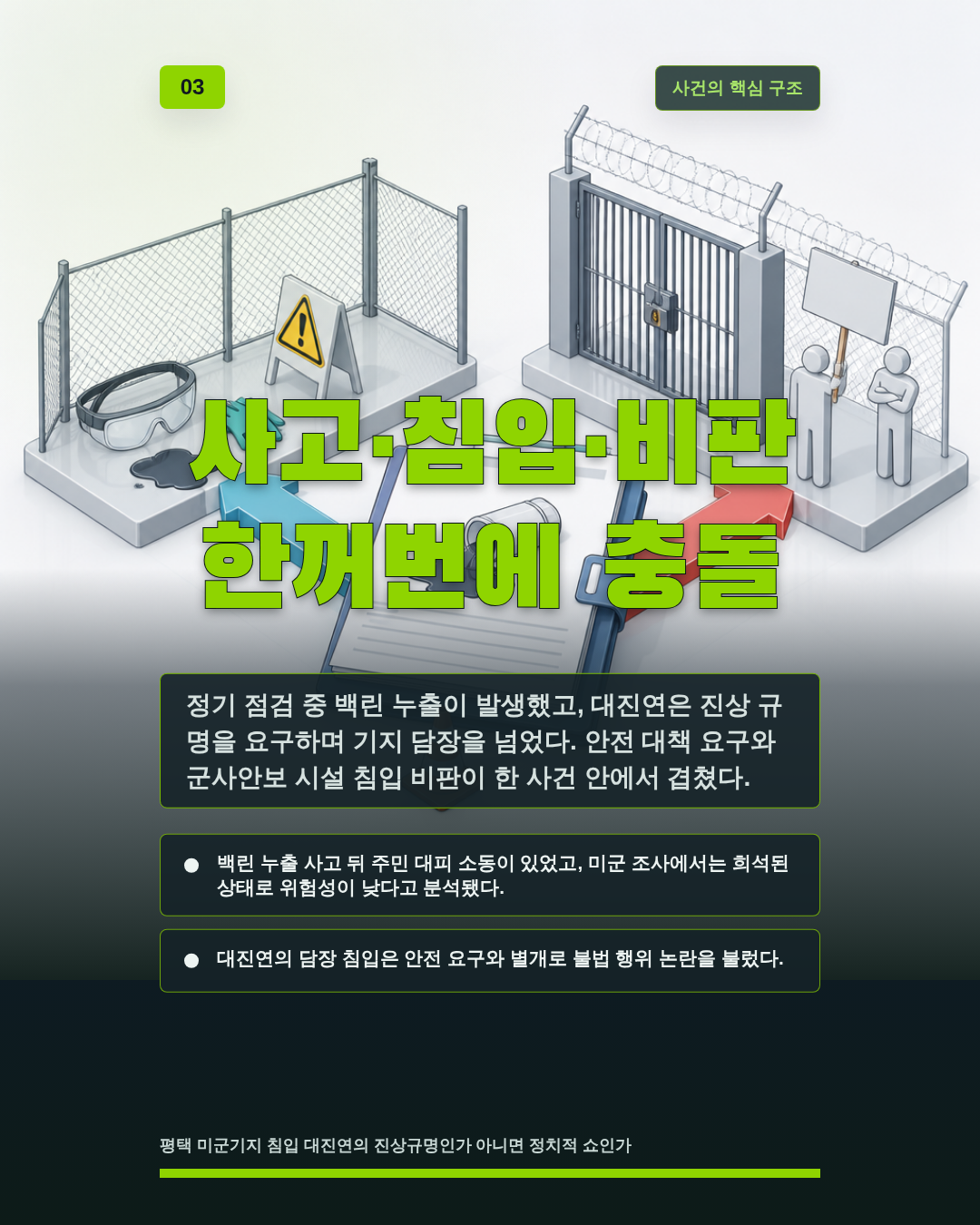 사고&middot;침입&middot;비판 한꺼번에 충돌