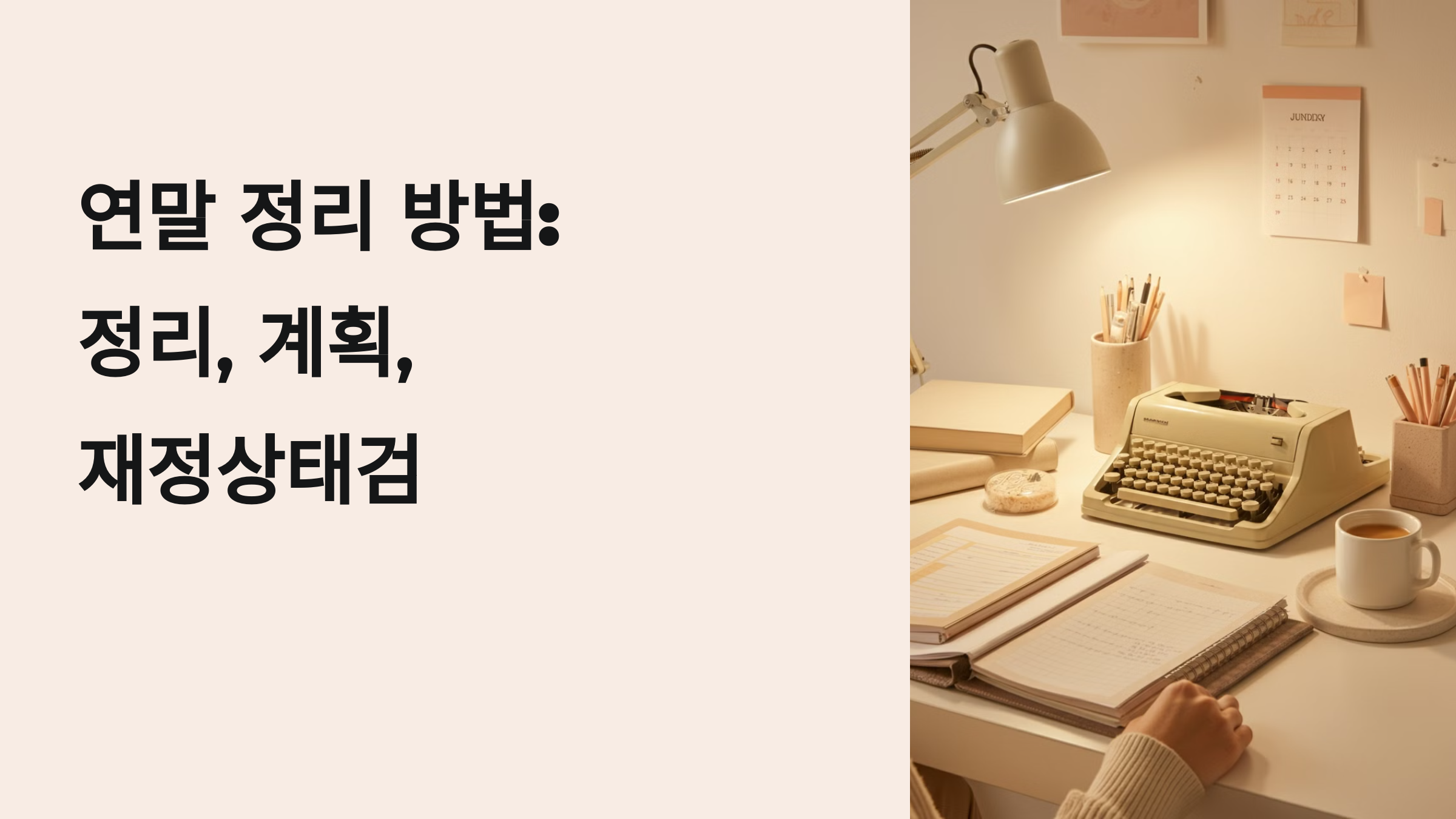 연말 정리 방법: 일년 정리, 새해계획, 재정상태 점검 등