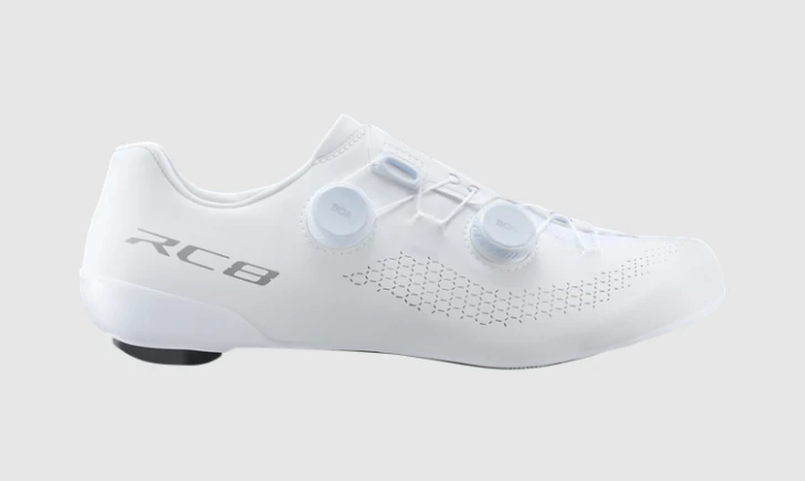시마노 SH-RC810 화이트 듀얼 BOA Li2 다이얼과 서라운드 랩핑 어퍼