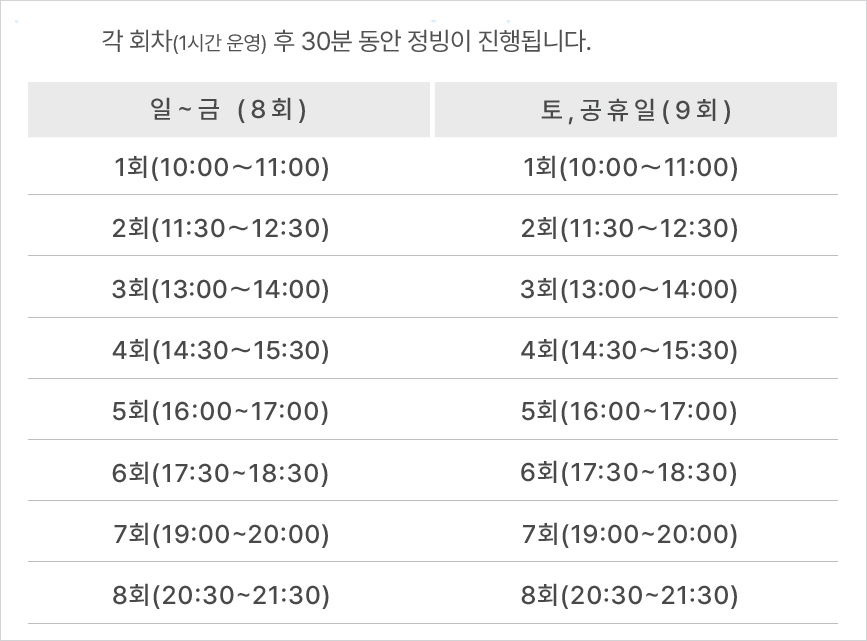 서울광장 스케이트장 이용요금