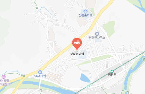 청평터미널 위치-지도