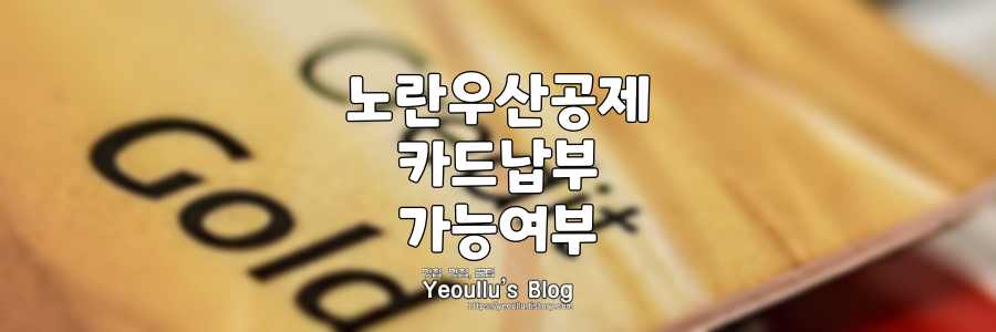 노란우산공제 부금은 카드납부 가능할까?