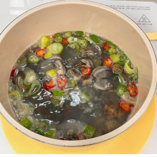 바지락국 끓이기
